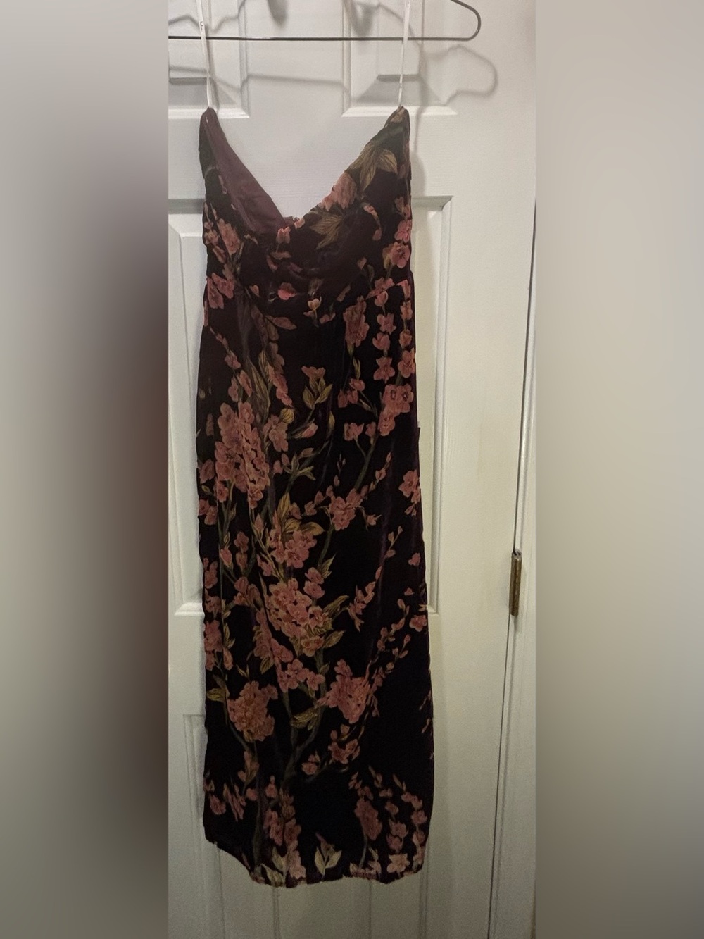 Lulu's Black Maxi Skirt with Rose Floral Print